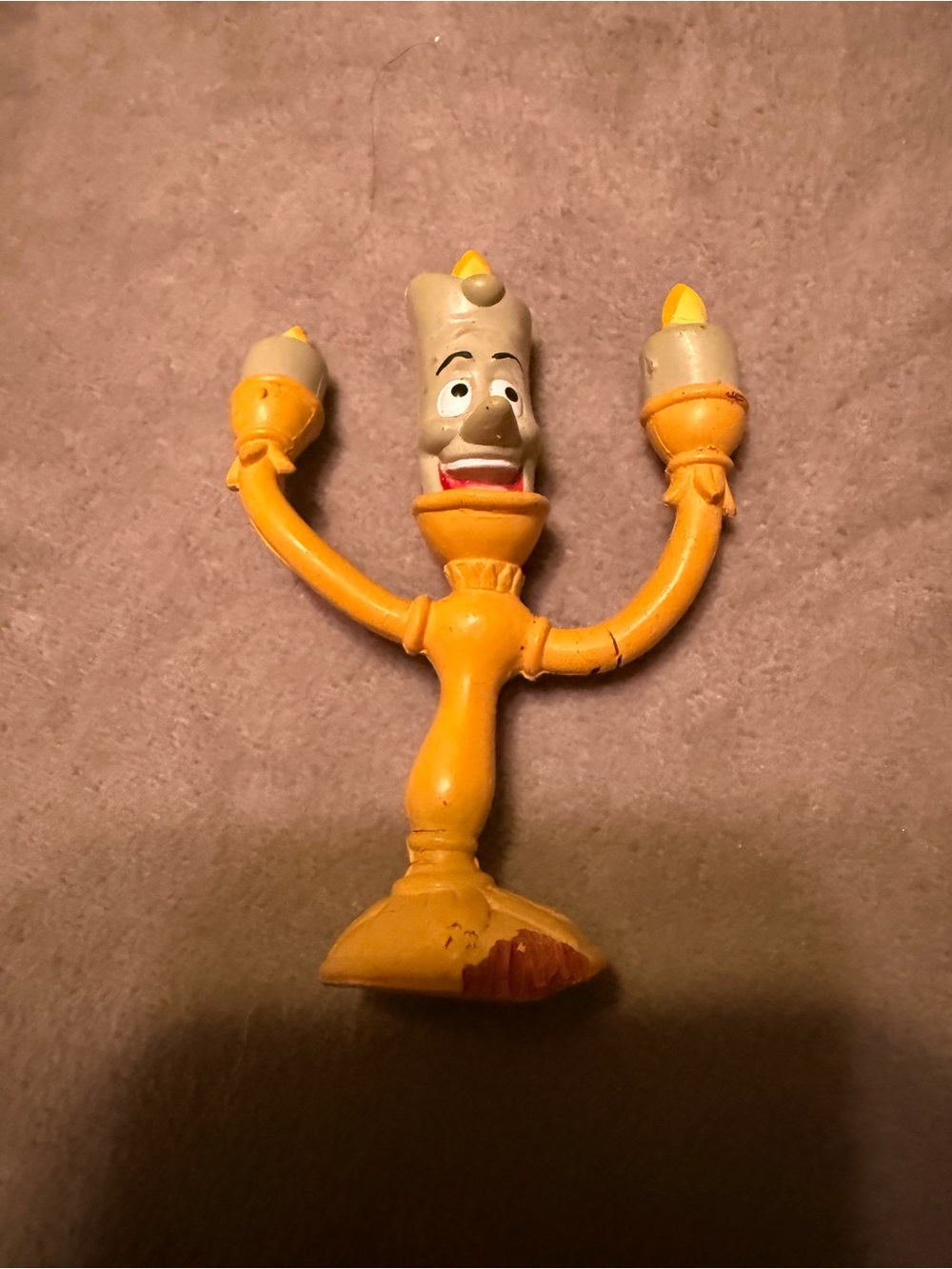 Vintage Disney Beauty & the Beast Lumière Bendable Figure 1992